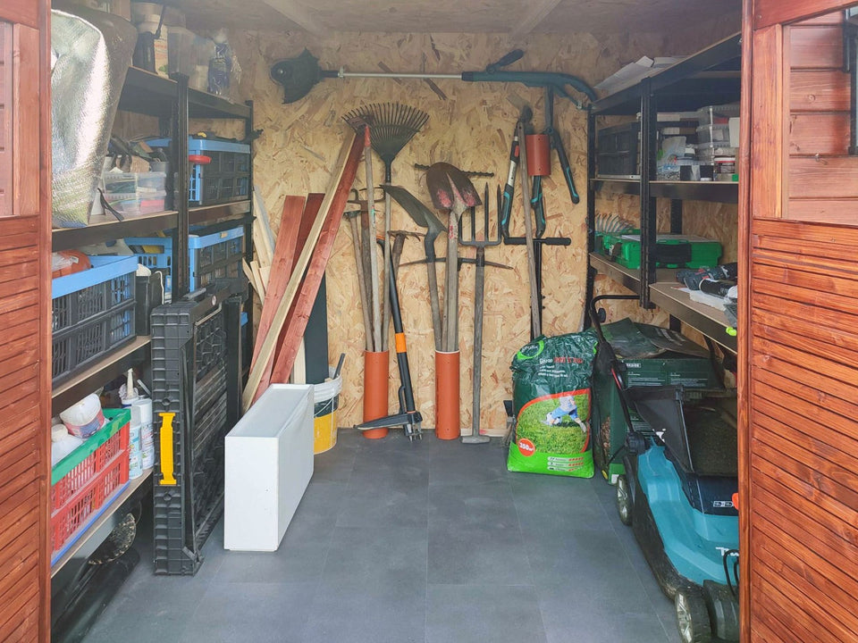 Gartenhaus Dresden 03 inkl. Fußboden, Naturbelassen - 14 mm Elementgartenhaus, Nutzfläche: 4,20 m², Pultdach