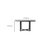 Moderner Outdoor-Esstisch mit schwarzer Metallplatte