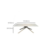 Moderner rechteckiger Outdoor-Esstisch mit Zinnsteinplatte