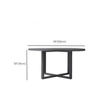 Moderner Outdoor-Esstisch mit schwarzer Metallplatte