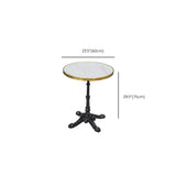 Moderner Outdoor-Esstisch mit weißem rundem Aluminiumrahmen