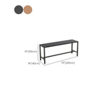 Einfacher Outdoor-Bartisch, UV-beständig mit rechteckigem Eisenrahmen in Mitternachtsschwarz