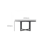 Moderner Outdoor-Esstisch mit schwarzer Metallplatte