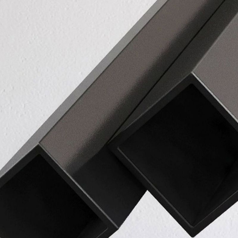 Einfacher/Glamouröser Outdoor-Picknicktisch in Schwarz/Hellbraun mit UV-beständigem rechteckigem Metallrahmen