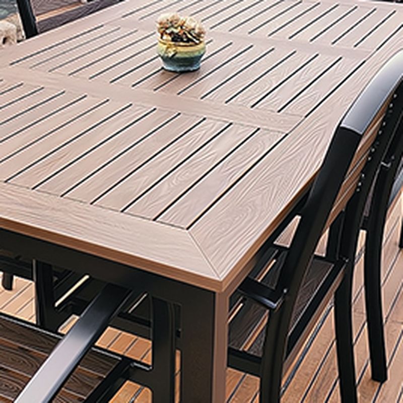 Moderner Outdoor-Esstisch mit Kakaolegierungsgestell