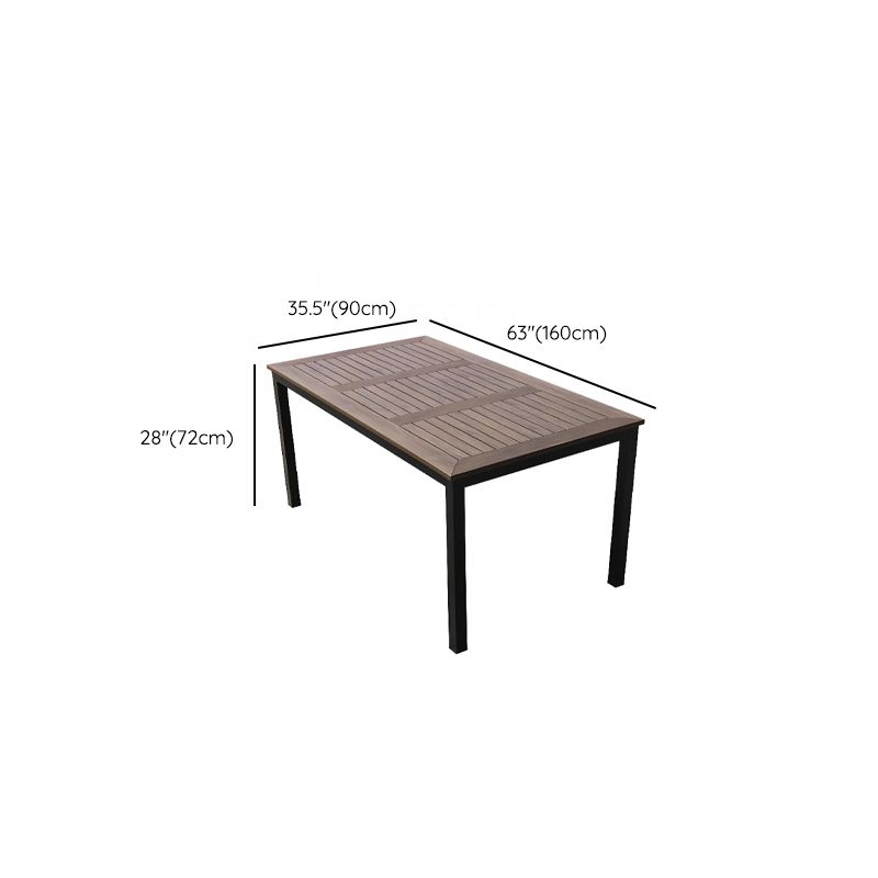 Moderner Outdoor-Esstisch mit Kakaolegierungsgestell