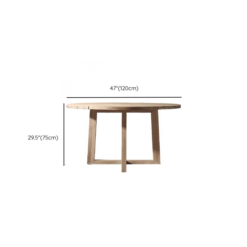 Moderner Outdoor-Esstisch mit Teakholzmaserung