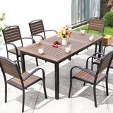 Moderner Outdoor-Esstisch mit Kakaolegierungsgestell