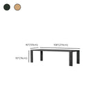 Moderner Outdoor-Esstisch mit rechteckiger Holzmaserung und natürlichem Holzgestell