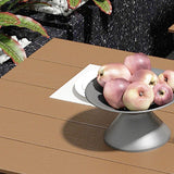 Einfacher/Glamouröser Outdoor-Picknicktisch in Schwarz/Hellbraun mit UV-beständigem rechteckigem Metallrahmen