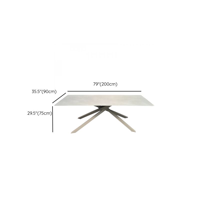 Moderner rechteckiger Outdoor-Esstisch mit Zinnsteinplatte