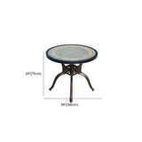 Moderner Outdoor-Esstisch mit Keramik-Grau/Holzmaserung-Oberfläche