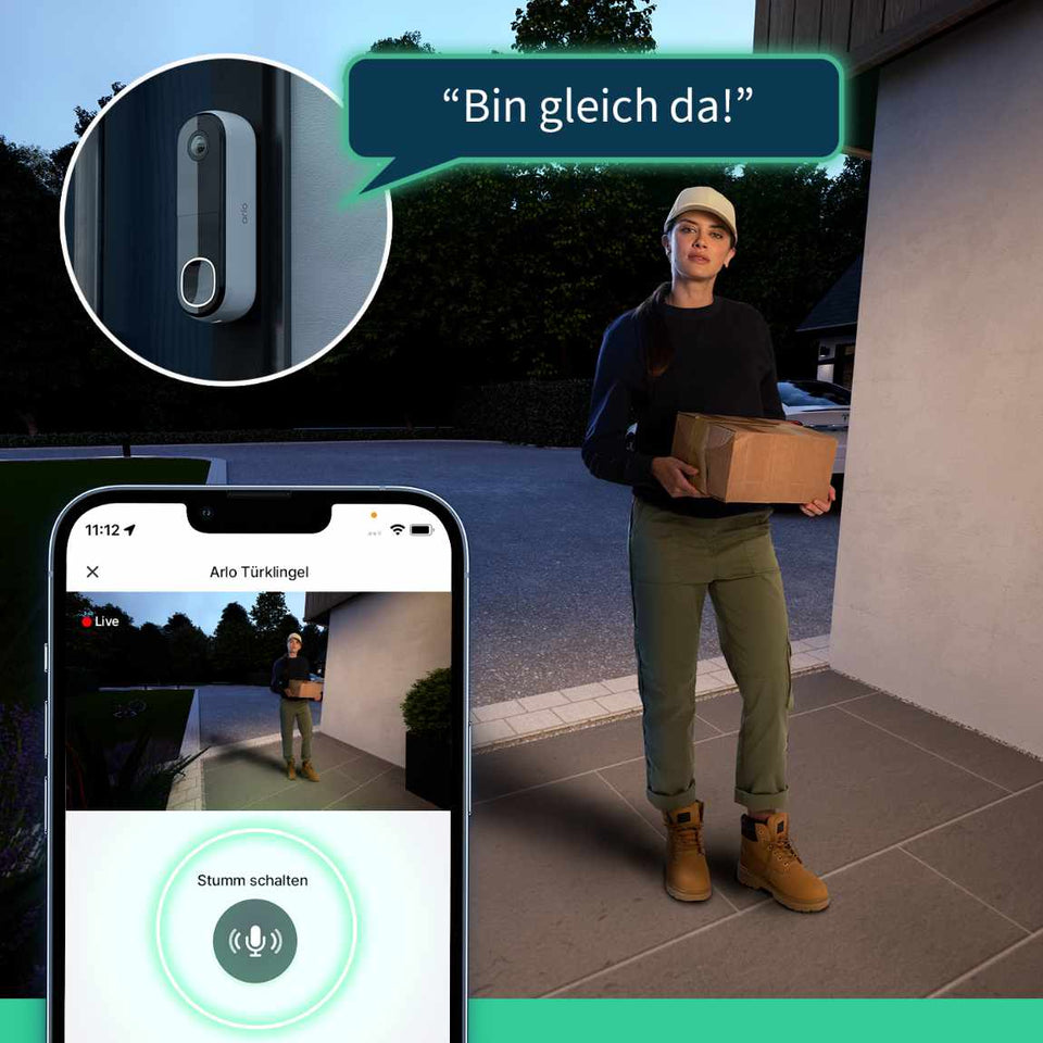 Arlo Essential 2 2K Video Doorbell - Kabellose Videotürklingel