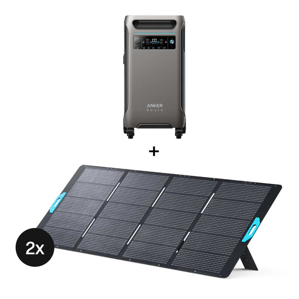 Anker SOLIX Off-Grid Backup-Set - mit F3800 + 2x PS400 Solarpanel (0% MwSt. für PV)