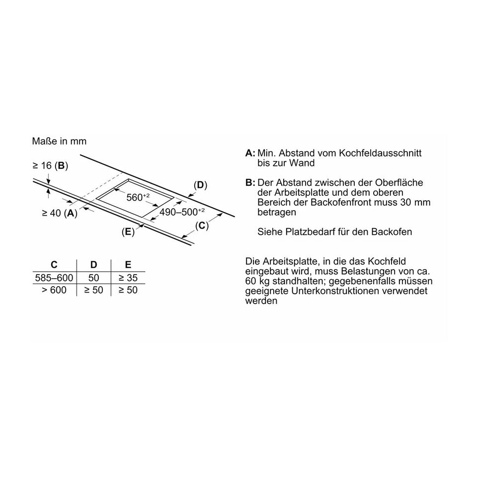 Bosch PXX645HC1E Serie 6 Induktionskochfeld 60 cm mit Rahmen aufliegend