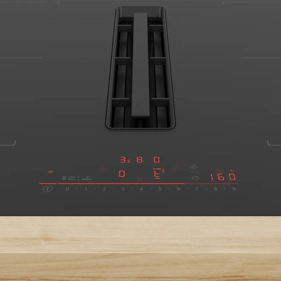 Bosch PVQ811H26E Serie 6 Induktionskochfeld mit Dunstabzug 80 cm Rahmenlos aufliegend