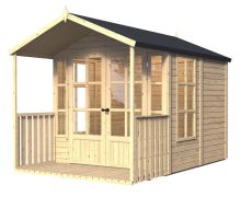 Steiner Gartenhaus Glücksburg 03 | Doppelflügeltür inkl. Fenster | inkl. Fußboden | Naturbelassen | Nutzfläche: 4,24 m² | Pultdach | Holz-Gerätehaus