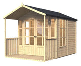 Gartenhaus Koblenz 01 inkl. Fußboden, Naturbelassen - 19 mm Elementgartenhaus, Nutzfläche: 5,9 m²