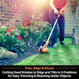 LawnMaster OcuMow? Robotermäher mit kabellosem 24V MAX 10 Zoll Rasentrimmer-Kombiset, optische Navigation, automatische Hindernisvermeidung, präziser Schnitt