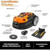 LawnMaster VBRM18AMID4R Rasenmähroboter ohne Begrenzungskabel für bis zu 800 m²
