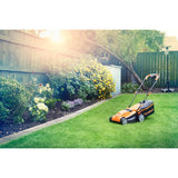 Lawnmaster MEB1434M Elektro-Rasenmäher 1400 W, 34 cm, bis zu 300 m², 6-stufige Schnitthöhenverstellung 20–70 mm, 32 L