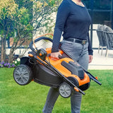 LawnMaster CLMF2437G Akku-Rasenmäher 24 V Max, 2 x 4,0 Ah Akkus, 37 cm, 300 m²