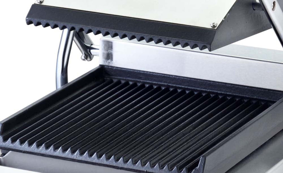 ECOLINE Elektro-Kontaktgrill gerillt - 2 x 1,8 kW