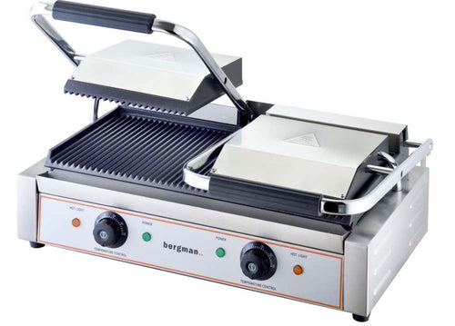 ECOLINE Elektro-Kontaktgrill gerillt - 2 x 1,8 kW