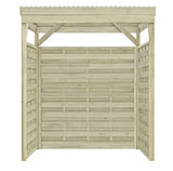 Holzunterstand / Überdachung 01, aus Kiefernholz, kesseldruckimprägniert - Außenmaße: 203 x 199 x 230 cm (B x T x H)