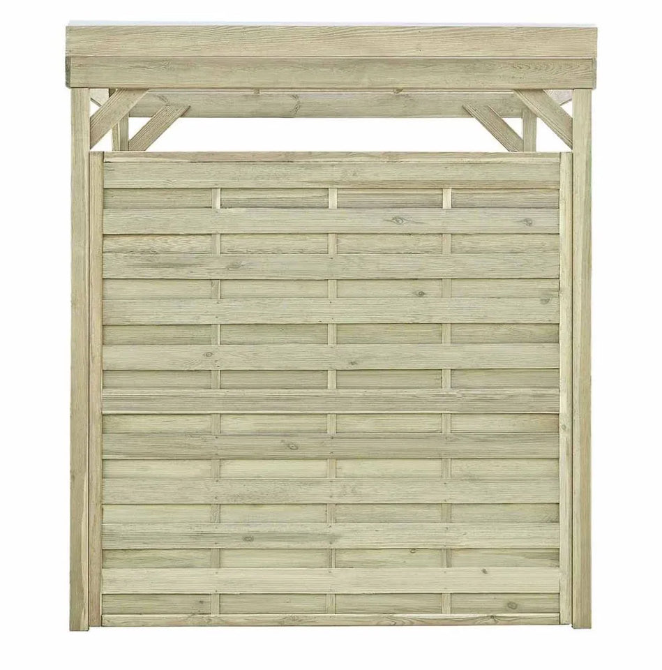 Holzunterstand / Überdachung 01, aus Kiefernholz, kesseldruckimprägniert - Außenmaße: 203 x 199 x 230 cm (B x T x H)