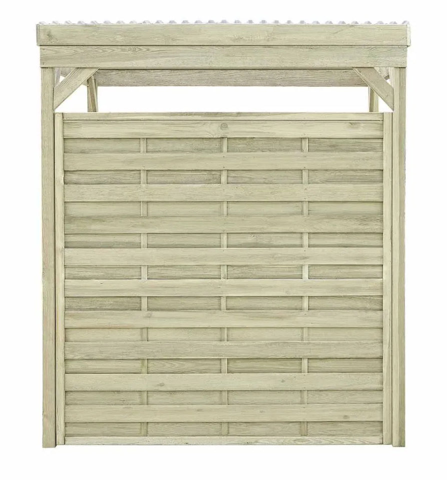 Holzunterstand / Überdachung 01, aus Kiefernholz, kesseldruckimprägniert - Außenmaße: 203 x 199 x 230 cm (B x T x H)