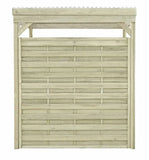 Holzunterstand / Überdachung 01, aus Kiefernholz, kesseldruckimprägniert - Außenmaße: 203 x 199 x 230 cm (B x T x H)