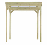 Holzunterstand / Überdachung 01, aus Kiefernholz, kesseldruckimprägniert - Außenmaße: 203 x 199 x 230 cm (B x T x H)