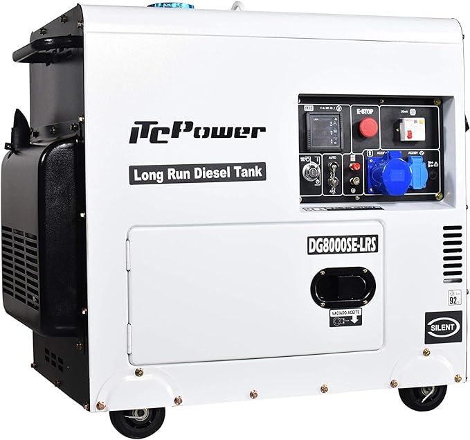 ITC POWER 6300 Watt Diesel DG8000SE-LRS Stromaggregat Stromerzeuger