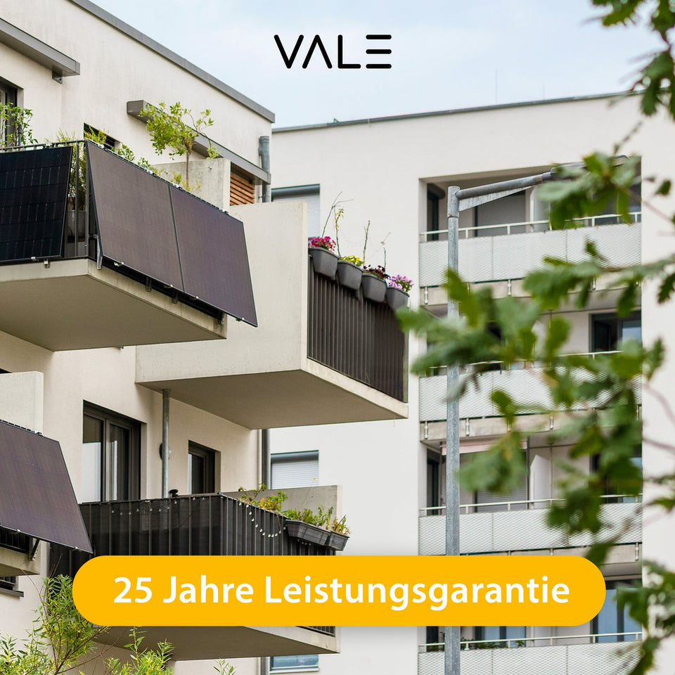 VALE Balkonkraftwerk Komplettset AiO, 830 Wp, inkl. Halterung