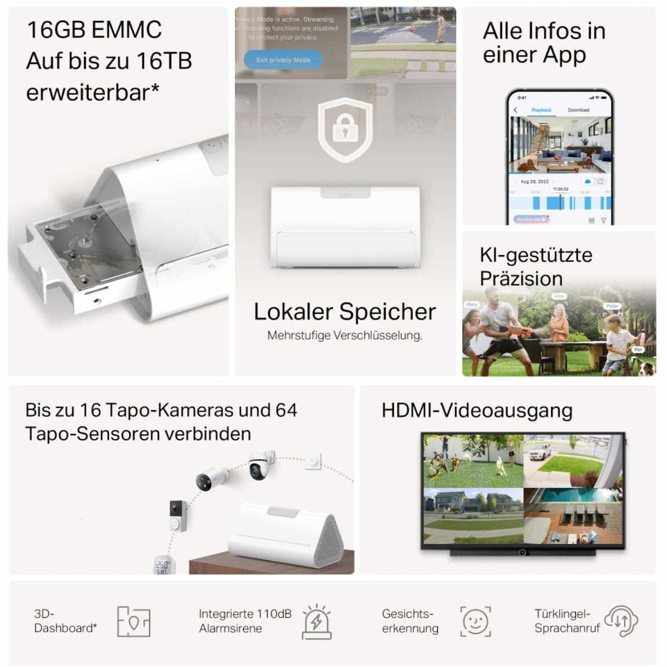 TP-Link Tapo C510W - 2er-Set + Tapo H500