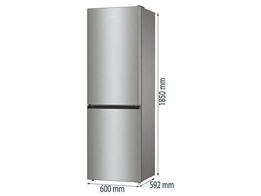 GORENJE NRK61CS2XL4 Kühlgefrierkombination (C, 300 l, 1850 mm hoch, Silber)