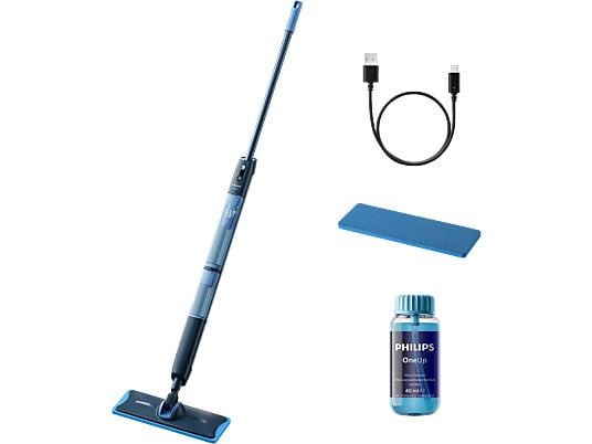 PHILIPS XV5113/01 OneUp 5000 Series, 70 min Akku-Laufzeit, inkl. 1 Pad / 40 ml Reiniger Elektrischer Mopp, Akkubetrieb