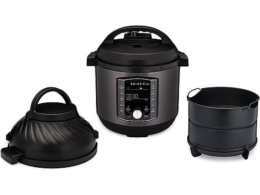 INSTANT POT Duo Crisp 11-in-1 7,6L Multikocher Schwarzer Edelstahl (Rührschüsselkapazität: 8 l, 1500 Watt)