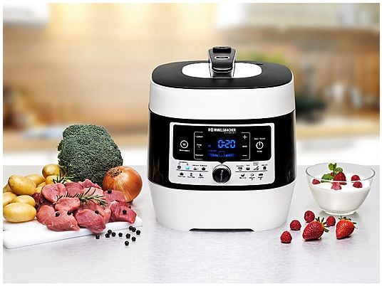 ROMMELSBACHER MD 1000 MULTI DAMPFDRUCKTOPF Multikocher Weiß/Schwarz (Rührschüsselkapazität: 4 l, 1000 Watt)
