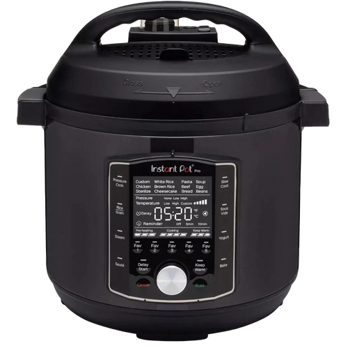 INSTANT POT Pro 10-in-1 Schongarer Multikocher Schwarzer Edelstahl (Rührschüsselkapazität: 8 l, 1400 Watt)