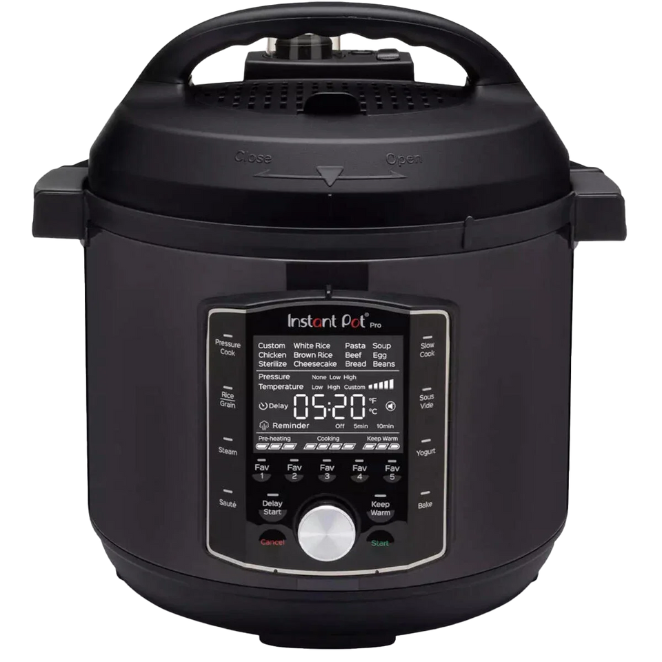 INSTANT POT Pro 10-in-1 Schongarer Multikocher Schwarzer Edelstahl (Rührschüsselkapazität: 8 l, 1400 Watt)