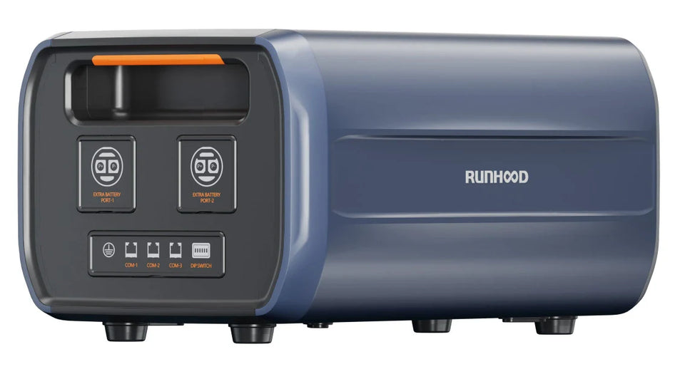 [RUNHOOD PV BUNDLE] Balkonkraftwerk mit RUNHOOD F2400 + B2400 + SHELLY Smart Meter + 4 x 435 W Bifacial Black Solar Panel + 2 x parallel Kabel MC4 + 5m MC4 Kabel