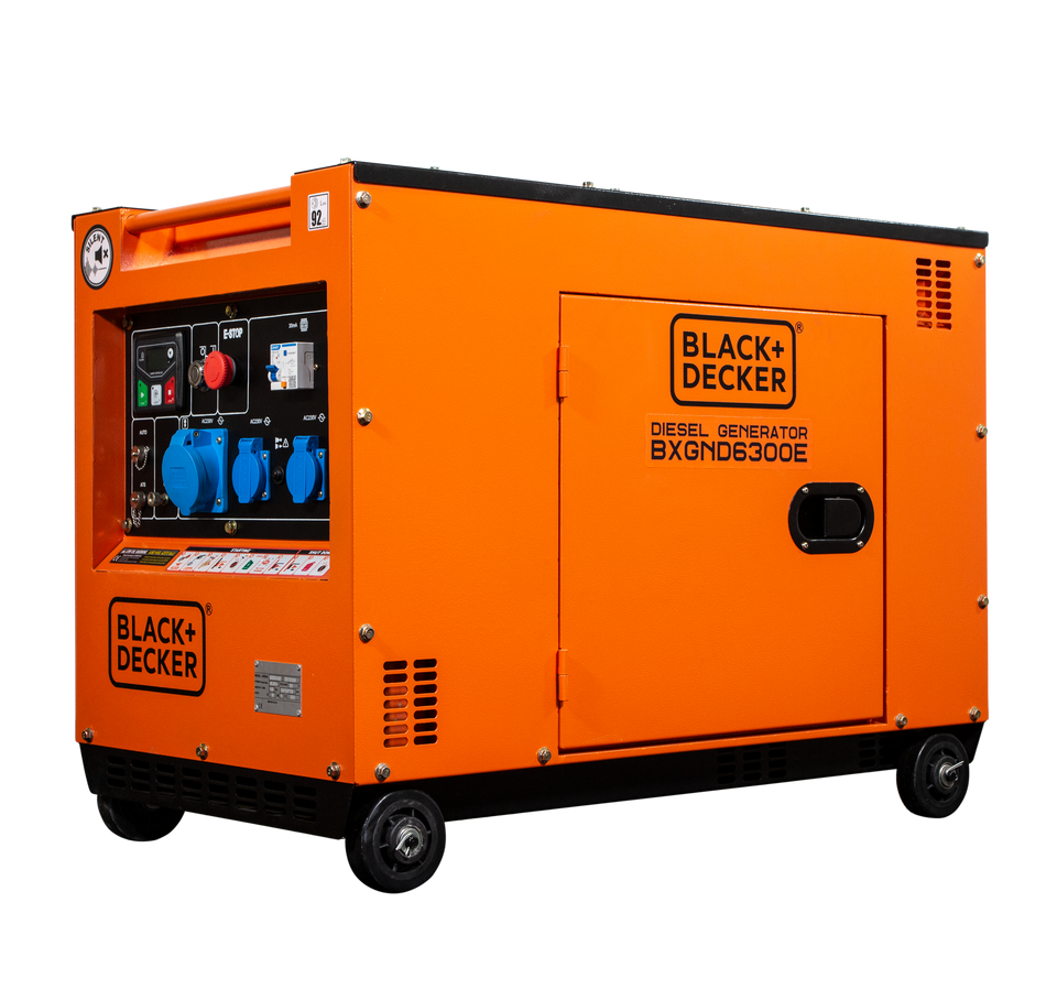 Black + Decker 6300 Watt Diesel BXGND6300E 230V Stromerzeuger Stromaggregat