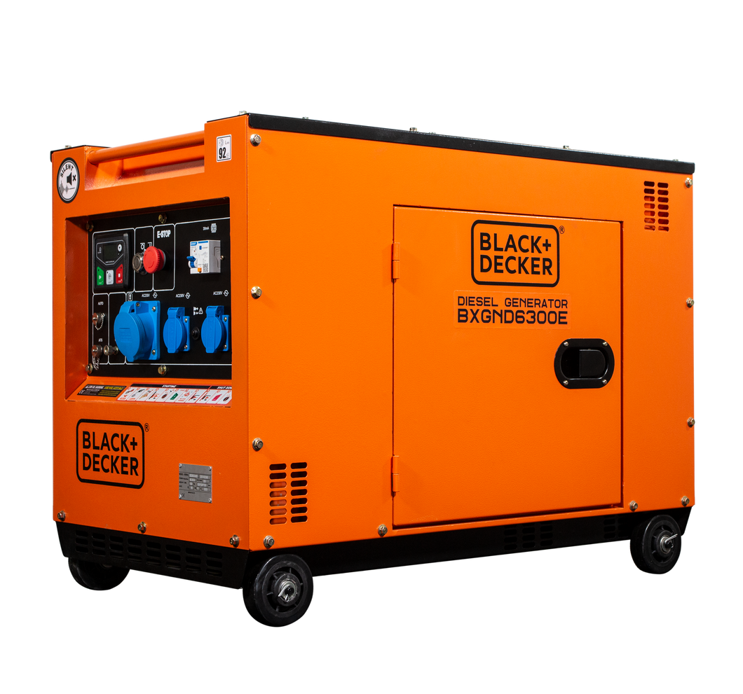 Black + Decker 6300 Watt Diesel BXGND6300E 230V Stromerzeuger Stromaggregat