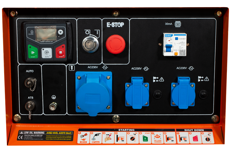 Black + Decker 6300 Watt Diesel BXGND6300E 230V Stromerzeuger Stromaggregat