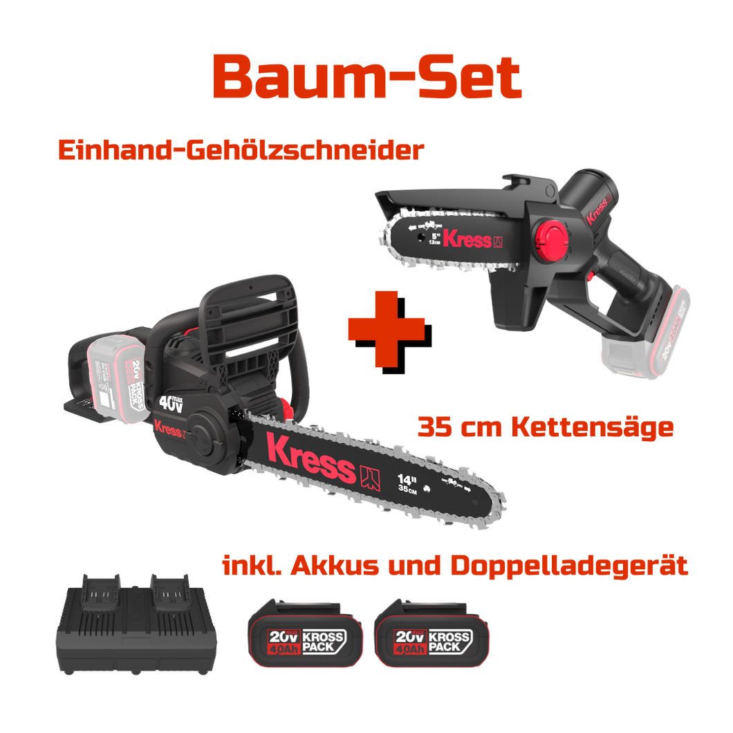 Baum-Set mit 2 Kettensägen