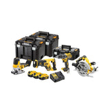DeWalt DCK480P3T-QW 18V 4-Maschinen Elektrowerkzeugset mit 3x 5 Ah Akkus, Ladegerät und 3x Koffer
