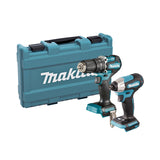 Makita DLX2414ZJ 18V DHP487 + DTD157 Doppelpack Elektrowerkzeug Set mit Koffer