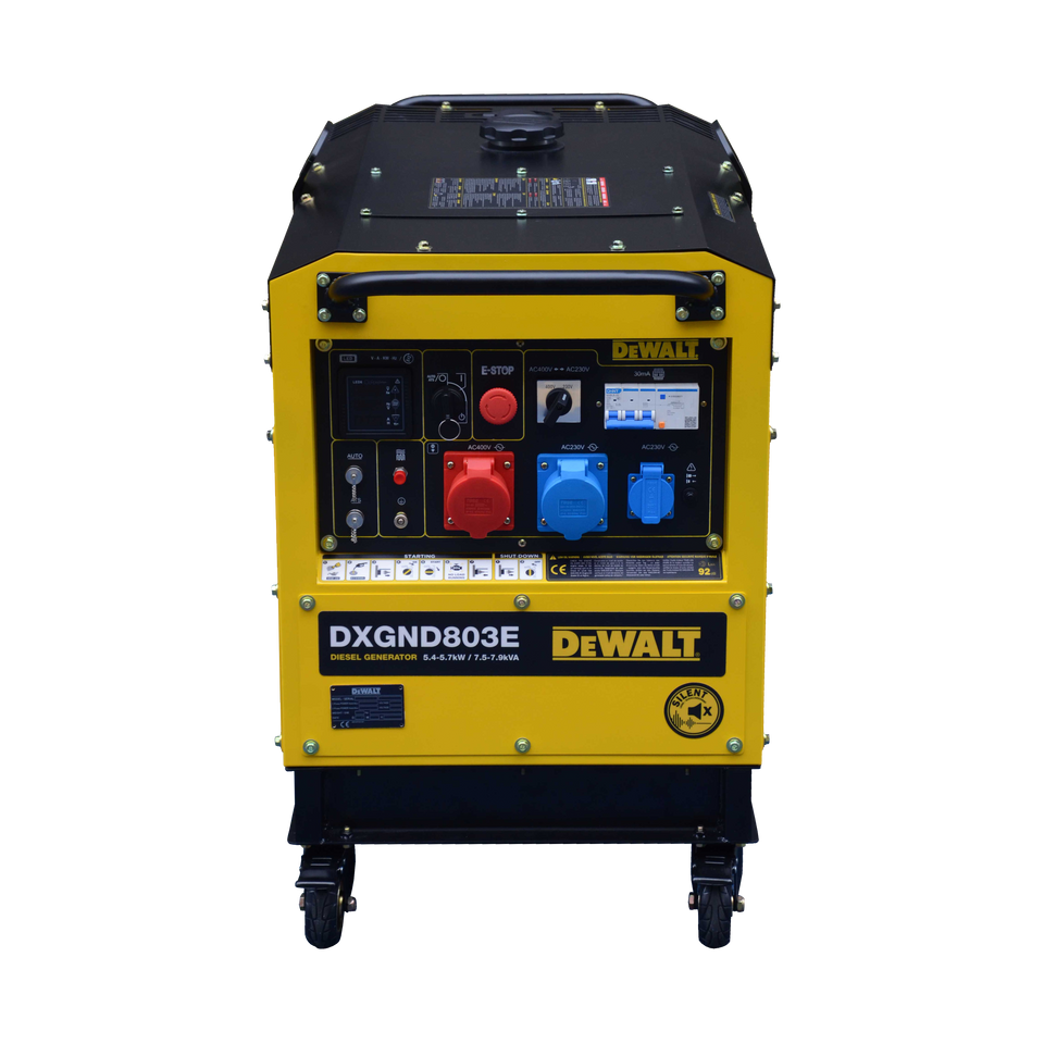 DeWalt Stromerzeuger 7,9 kVA Diesel DXGND803E Stromaggregat